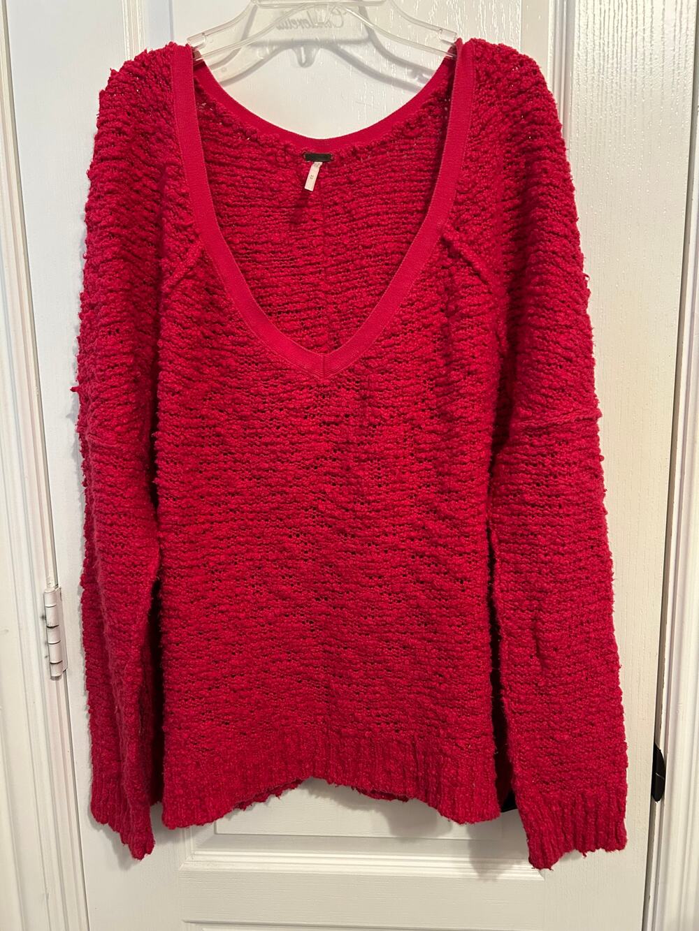 Free People "Sand Dune" V-Neck Pullover Sweater